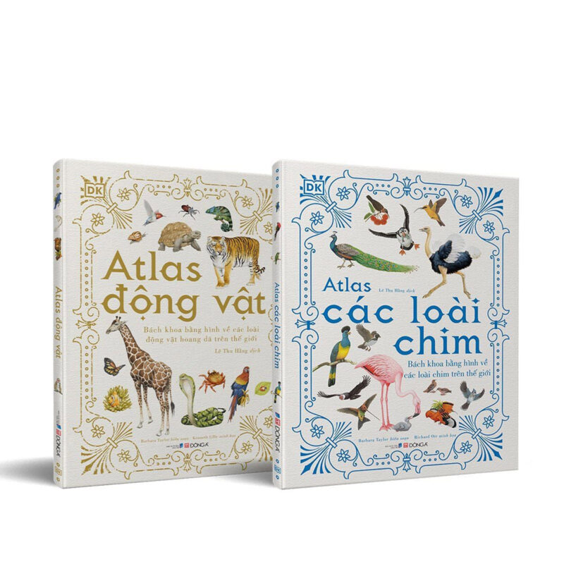 Combo Atlas Động Vật & Atlas Các Loài Chim - Bách Khoa Bằng Hình
