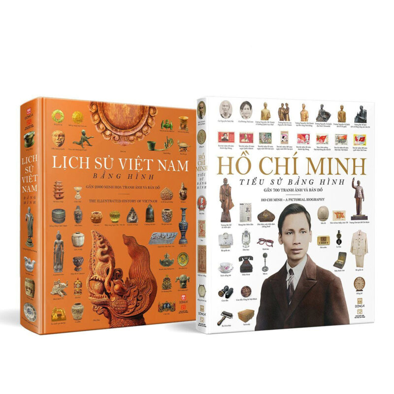 Combo 2 cuốn: Lịch sử Việt Nam bằng hình + Hồ Chí Minh - Tiểu sử bằng hình