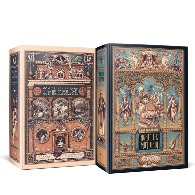 Combo 2 cuốn cổ tích kinh điển thế giới: Truyện cổ Grimm + Nghìn Lẻ Một Đêm (bìa cứng)