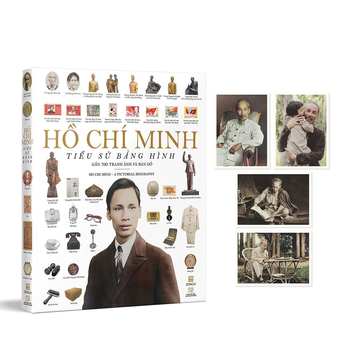 Sách “Hồ Chí Minh – Tiểu sử bằng hình” bìa cứng, in màu toàn bộ - Ảnh 2