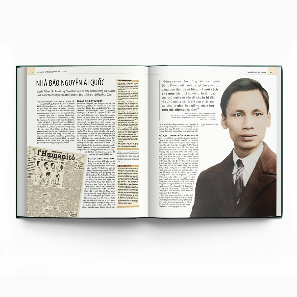 Sách “Hồ Chí Minh – Tiểu sử bằng hình” bìa cứng, in màu toàn bộ - Ảnh 7