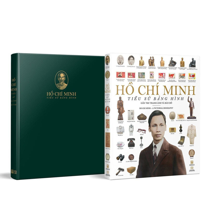 Sách “Hồ Chí Minh – Tiểu sử bằng hình” bìa cứng, in màu toàn bộ
