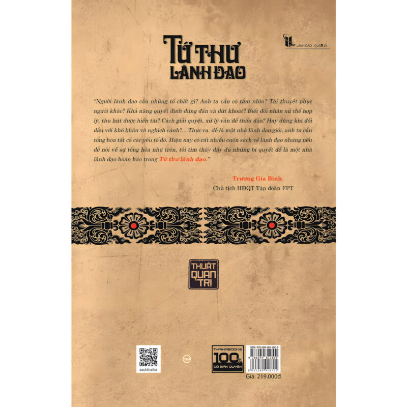 sách tứ thư lãnh đạo - thuật quản trị