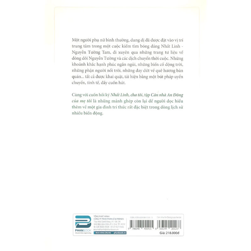 sách căn nhà an đông của mẹ tôi