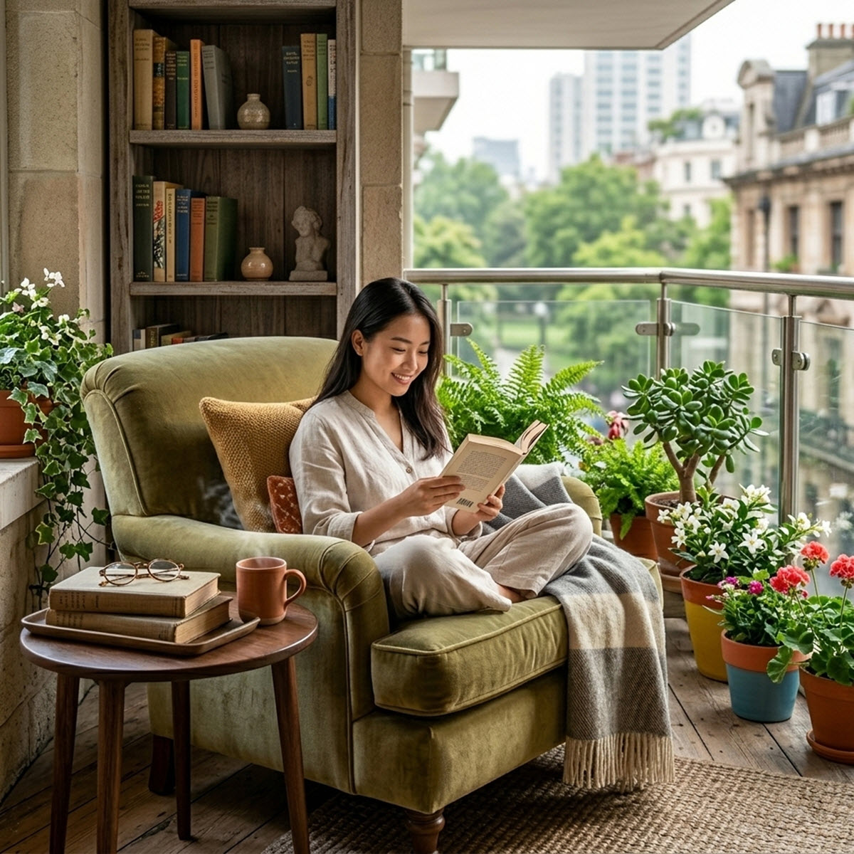 Bố Trí Phòng Đọc Sách Ở Không Gian Ngoài Trời