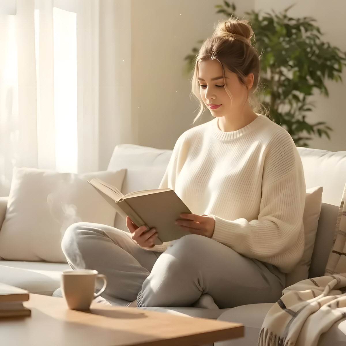 các tư thế đọc sách