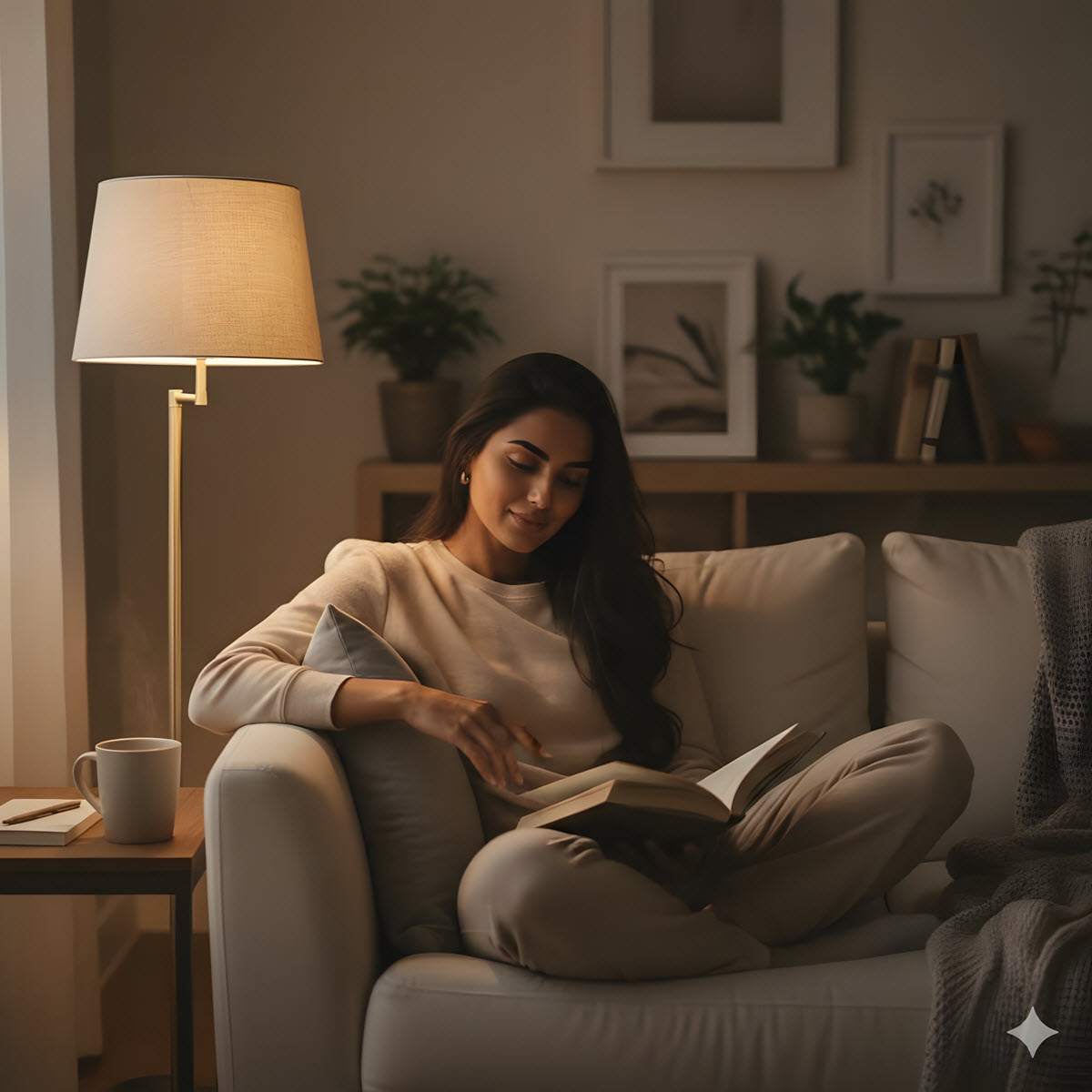 các tư thế đọc sách