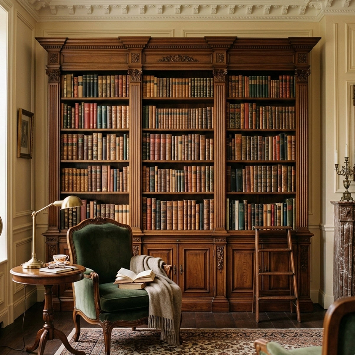 Gợi Ý Xây Dựng Tủ Sách Cho Phòng Đọc Sách Tân Cổ Điển