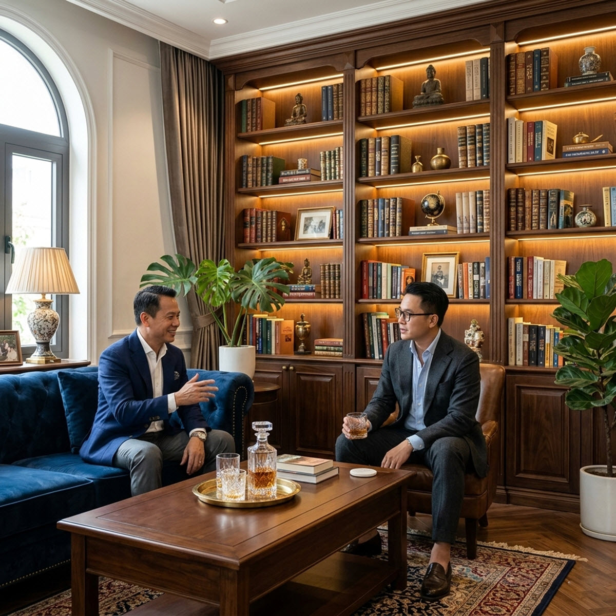 Hướng Dẫn Thiết Kế Kệ Sách Phòng Khách Đẹp Với Những Bộ Sách Cao Cấp