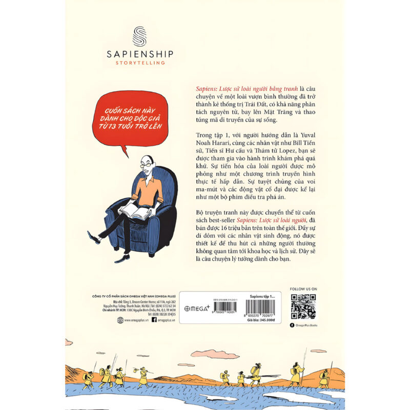 sách sapiens lược sử loài người bằng tranh tập 1: Khởi đầu của loài người