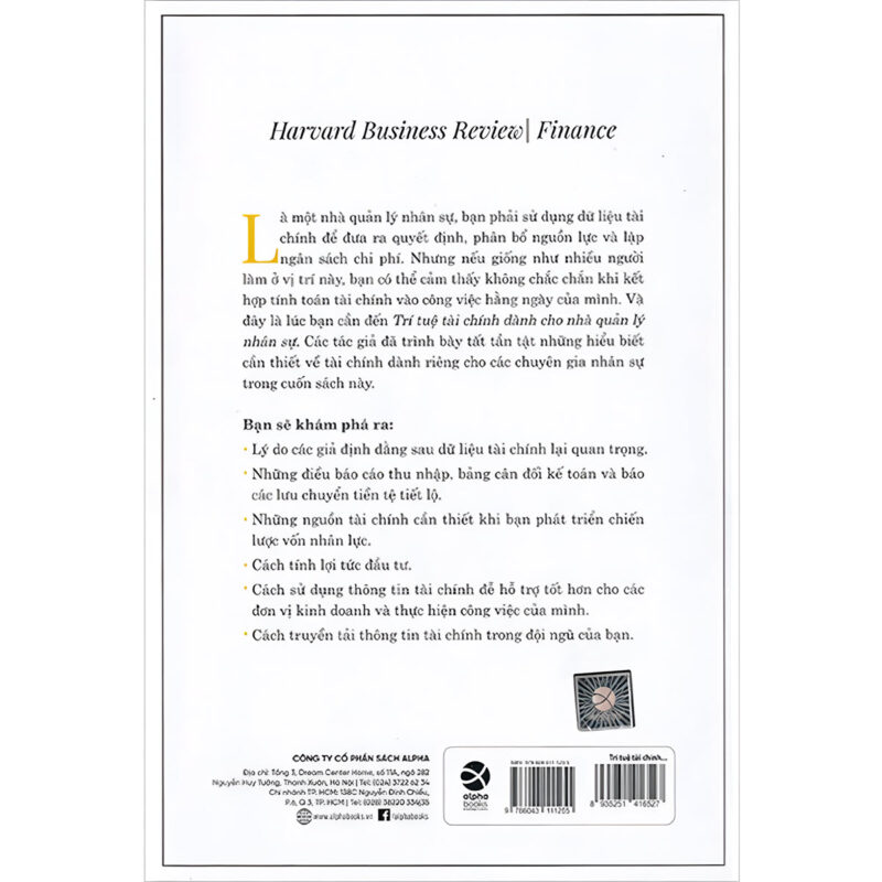 sách trí tuệ tài chính dành cho nhà quản lý nhân sự